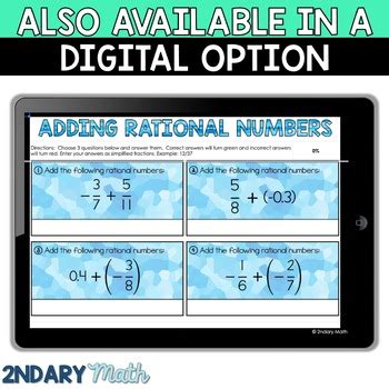 Image result for Math Adding Rational Numbers