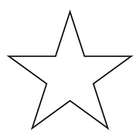 Star Outline With Lines
