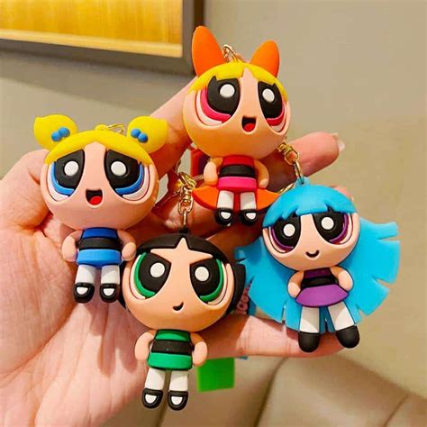 Powerpuff Girls Rubber Keychain | Cartoon Character Collectible ...