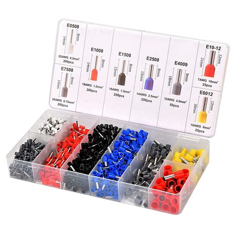 DARKSTICK 1200PCS 6 Colors 8 Sizes VE Terminal Electrical/Electronic ...