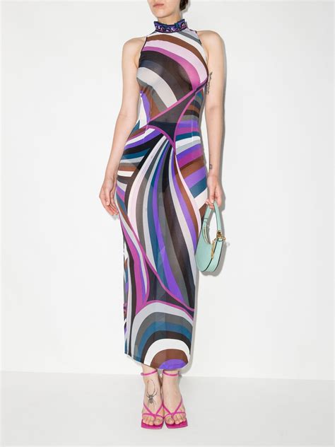Emilio Pucci Blue Lace Dress