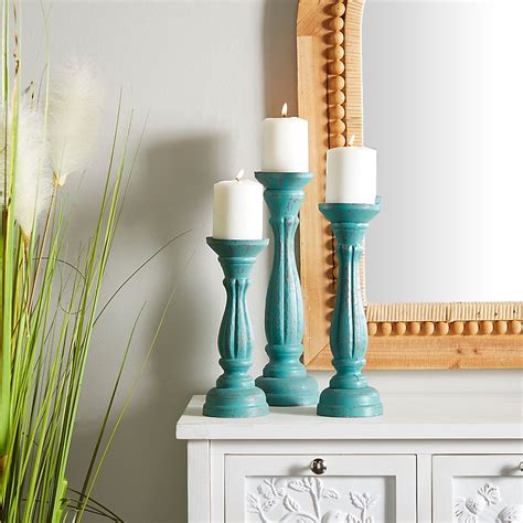 Grayson Lane 3 Candle Wood Pillar Candle Holder 98765 at Lowes.com