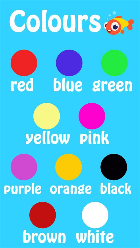 Color names list of colors in english with the picture – Artofit