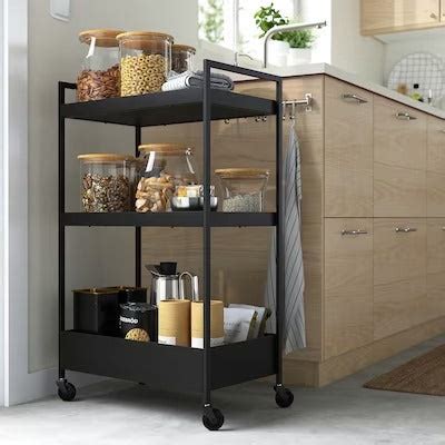 IKEA NISSAFORS Trolley, black | IKEA Kitchen islands & trolleys | IKEA ...