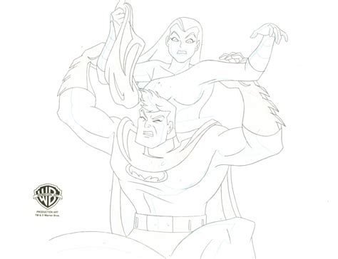 Batman The Animated Series Original Production Drawing: Red Claw and B ...