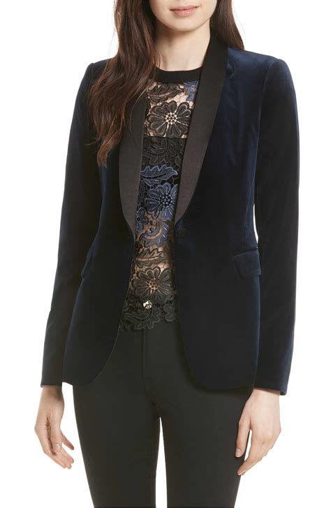 Alice + Olivia Macey Velvet Tuxedo Jacket | Nordstrom | Jackets for ...