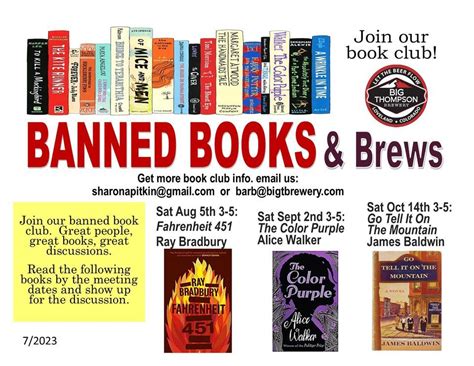 Banned Book Club at the Big Thompson Brewery, Big Thompson Brewery ...