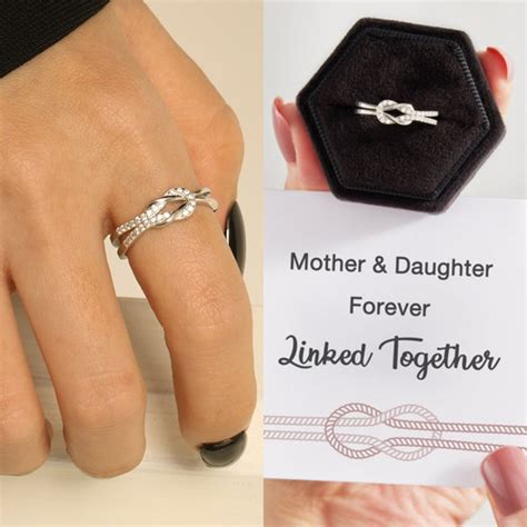 Mother & Daughter Ring Square Kont Ring Mother and Daughter Forever ...