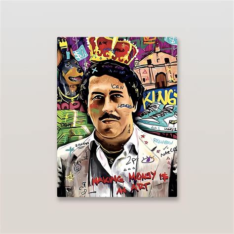 Pablo Escobar Pop Art Metal Poster – Inkyprinty.in