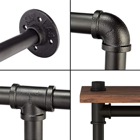 Buy LBSLMJB Industrial Pipe Shelving, Modern Wood Ladder Pipe Shelves ...