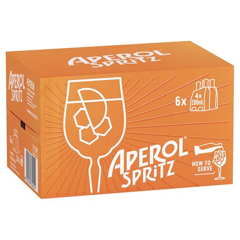 Aperol Spritz Bottle 200mL - Single, 4 & 24 Pack Deals