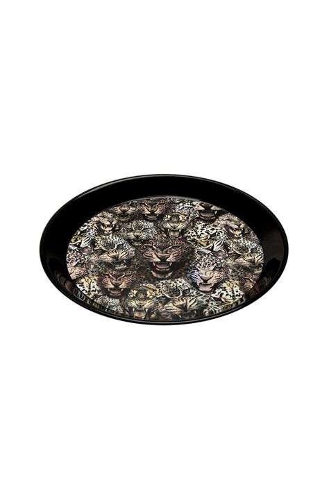 Queen Of Arizona-Print Round Tray in VARIANTE UNICA | Roberto Cavalli®