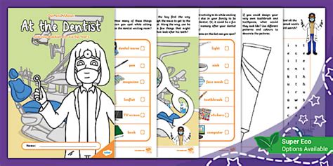 Out and About: At the Dentist Activity Booklet for Early Years