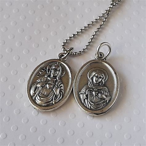 Sacred Heart of Jesus Medal, Holy Family Gift Ball Chain Catholic Medal ...