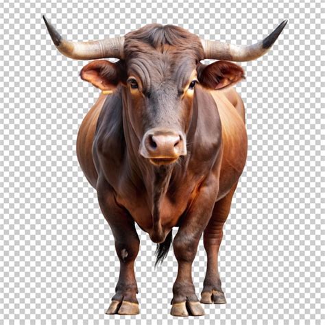 Bull on transparent background | Premium AI-generated PSD