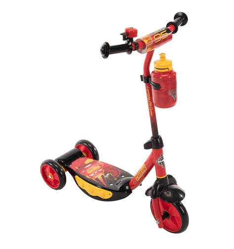 Buy HuffyDisney Pixar Cars Preschool Scooter with Lights, Bell, and ...