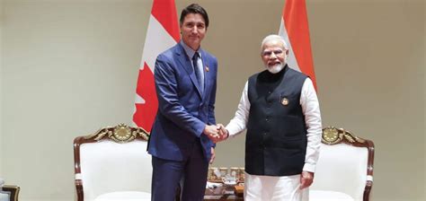 PM Modi and PM Trudeau hold a meeting at Bharat Mandapam
