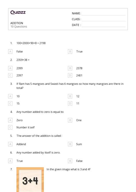 50+ Addition and Ten Frames worksheets for 2nd Class on Quizizz | Free ...