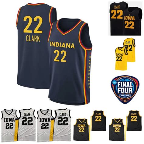 2024 Final Four Jerseys 4 Women Indiana Caitlin Clark Basketball Iowa ...