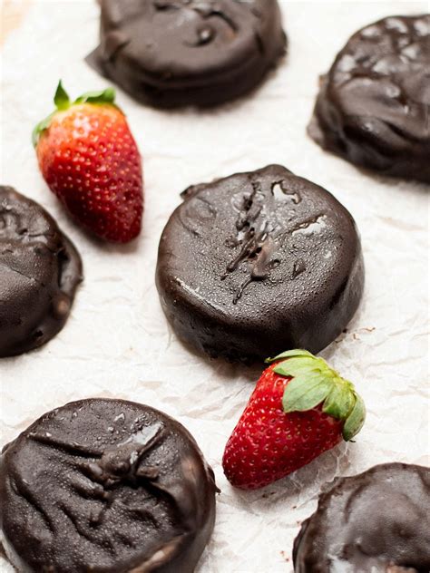 Chocolate Covered Frozen Strawberry & Greek Yogurt Bites
