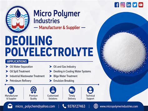 Deoiling Polyelectrolyte Manufacturer- Micro Polymer Industries