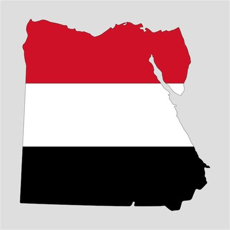 Übersichtskarte des Landes Ägypten. Vektor-Illustration | Premium Vektor