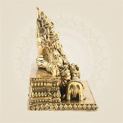 Miniature Shiv Parivar Idol in Brass – 1.75″ Family Murti
