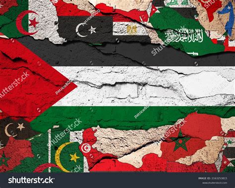 Palestine Flag Map Arab World Flags Stock Illustration 2163253815 ...