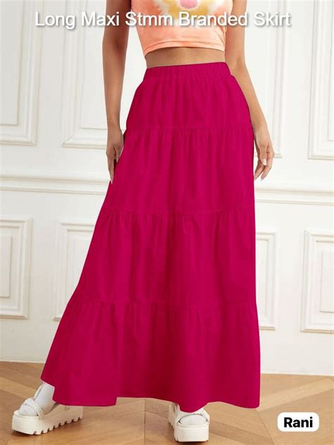 Long Maxi Stmm Rayon Branded Skirt Exporter – Kavya Style Plus