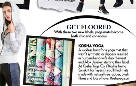Kosha Yoga Co. Featured In Vogue India