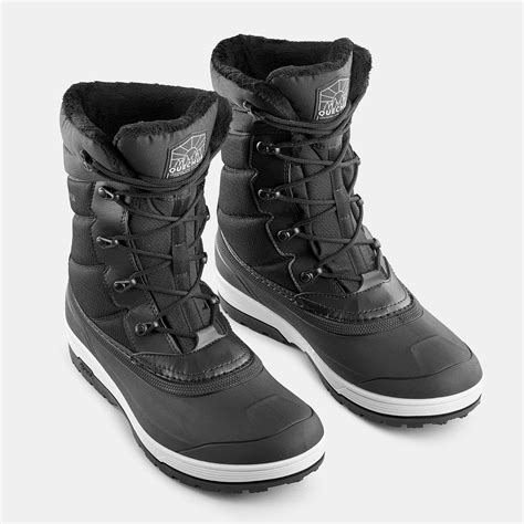 Men’s Waterproof Winter Boots - SH 500 - smoked black, - - Quechua ...