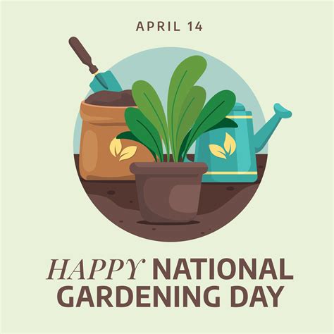 national gardening day. gardening vector illustration with watering can ...