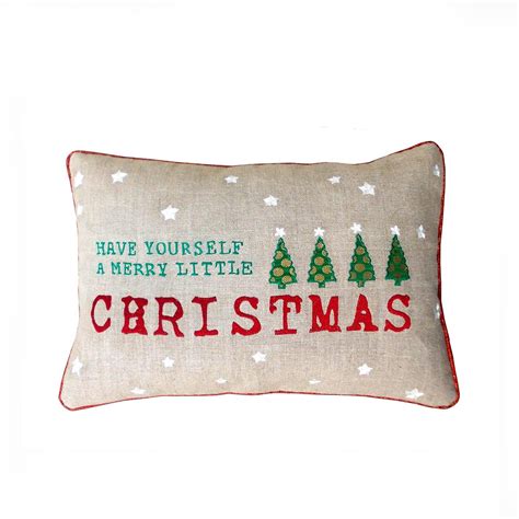 Christmas merry christmas cushion cover, linen pillow cover – Vliving