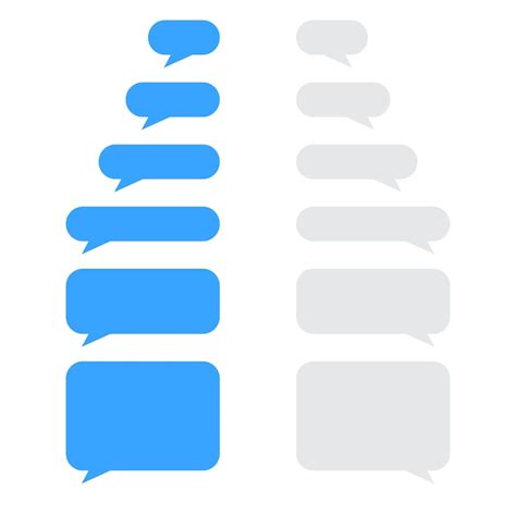 Set icons for messages dialogs social media communication window vector ...