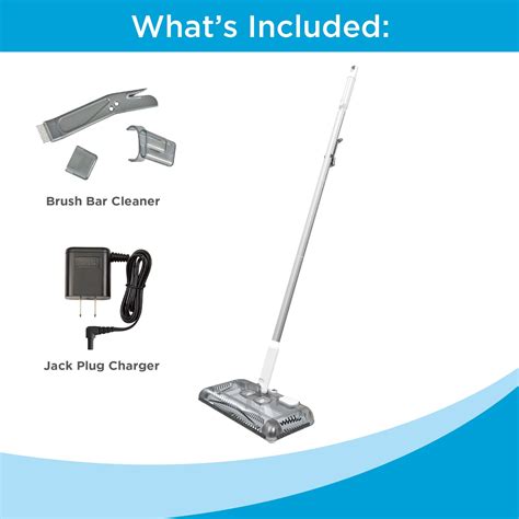 50 Minute Powered Floor Sweeper - Powder White | BLACK+DECKER