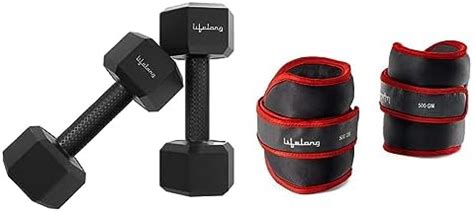 Buy Lifelong PVC Hex Dumbbells Pack of 2 (5kg*2) Black Color & Lifelong ...