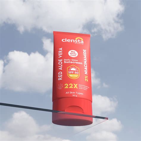 Clensta Red Aloe Vera Daily Glow Sunscreen (50gm) – Florida Beauty Labs