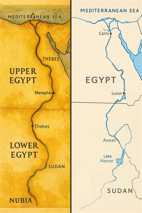 Ancient Map of the Nile: Egypt’s River of Civilization