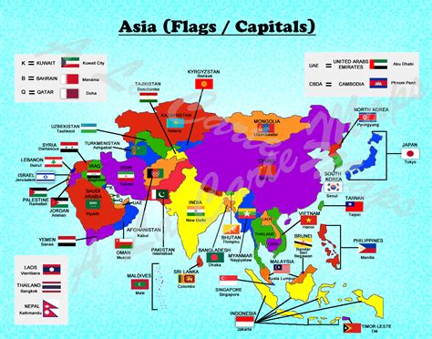 Political Map Of Asia With Countries And Capitals Image Florida Map