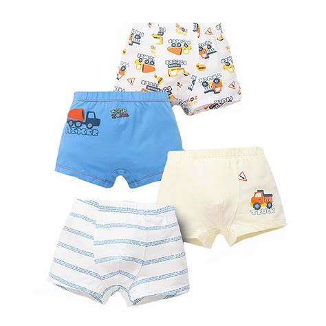 shoper Boys' Underwear Variety 4pc Fits 2T-12Y, Adaptable for Every Age ...