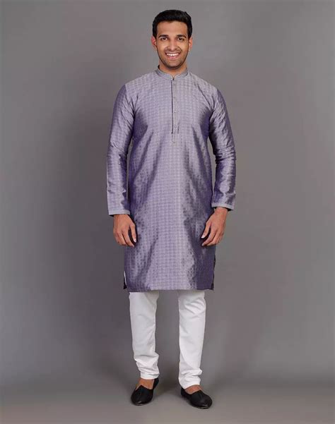 Grey Coloured Self Design Stones Work Soft Silk Kurta Set – South India ...
