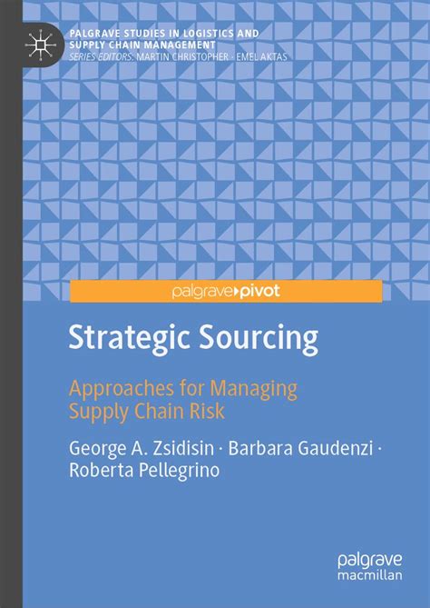 Buy Strategic Sourcing: Approaches for Managing Supply Chain Risk ...