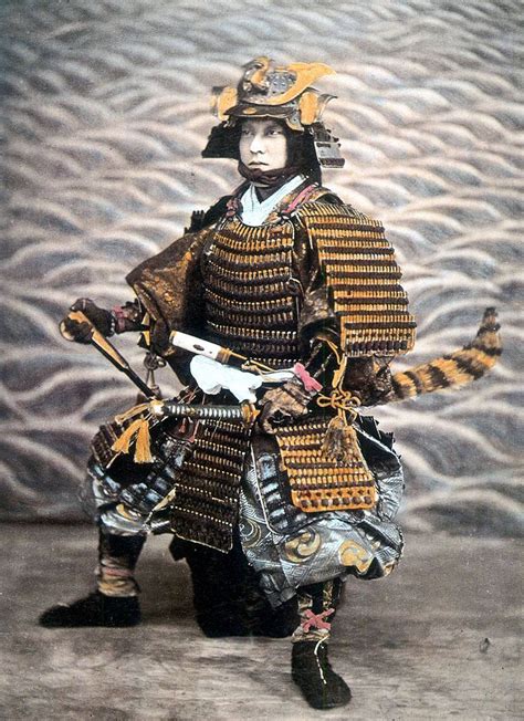 Samurai wearing o-yoroi (great armor), ca. 1880 | Самурай, Япония, Доспехи