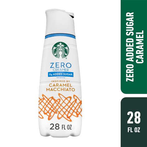 Starbucks Zero Sugar Caramel Macchiato Coffee Creamer, 28 fl oz Bottle ...