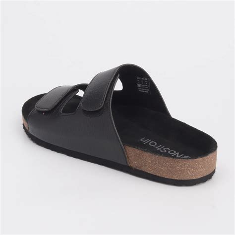 Men's Parallel Black Leather Cork Sandals 2.0