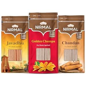 Shubhkart Nirmal Dry Masala Agarbatti Sticks Zipper Combo – Chandan ...