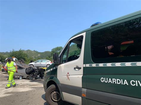 Un choque frontal entre dos vehículos deja 8 heridos en la N-634 a su ...