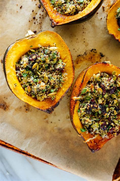 Vegetarian Stuffed Acorn Squash Recipe - Cookie and Kate