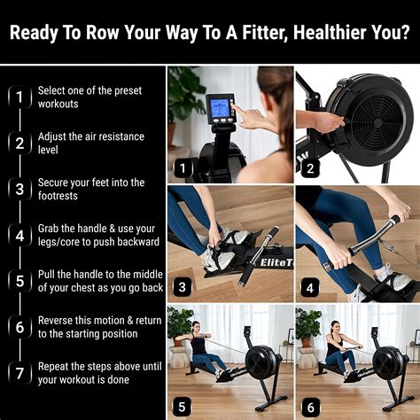 Buy EliteTopRow Rowing Machine, Ultra-Quiet Foldable Rowing Machines ...