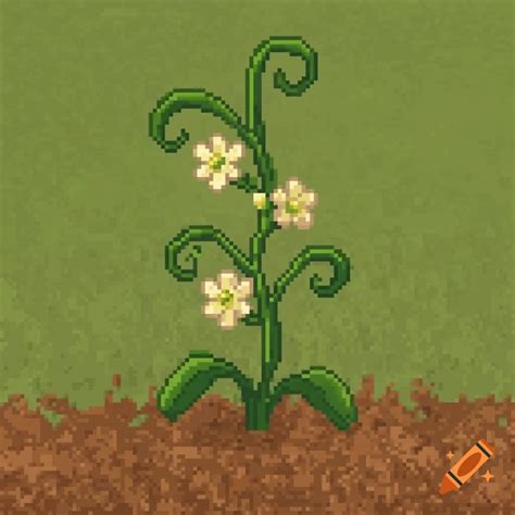 A cute, pixel art tree sprout with a smiling face, brown trunk, and ...